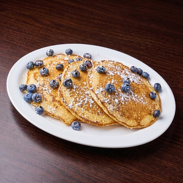 Blueberry Pancakes.