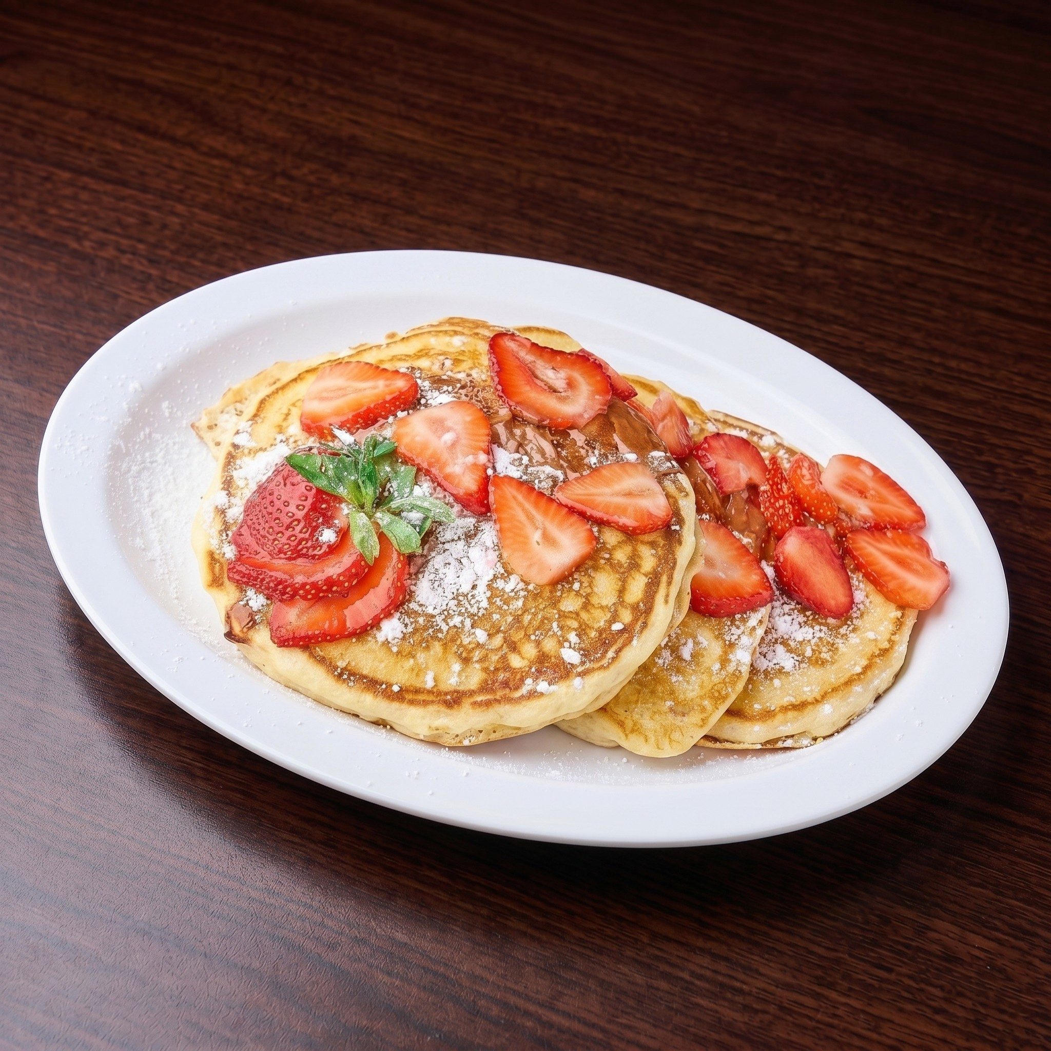 Nutella Strawberry Pancakes.