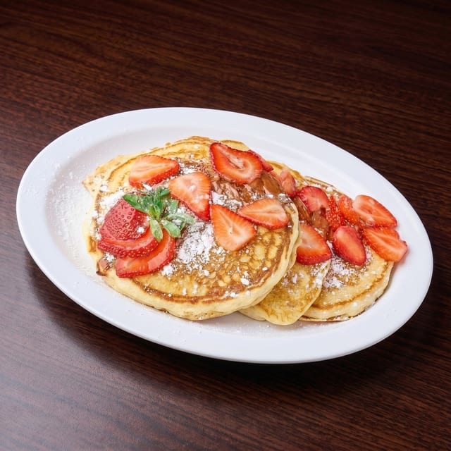 Nutella Strawberry Pancakes.