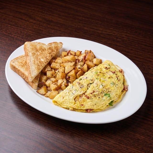 Omelette & Vegetable.