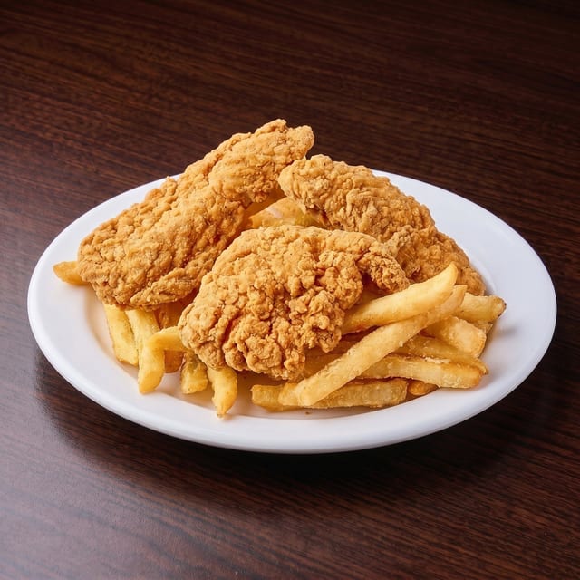 Chicken Tenders with Fries.